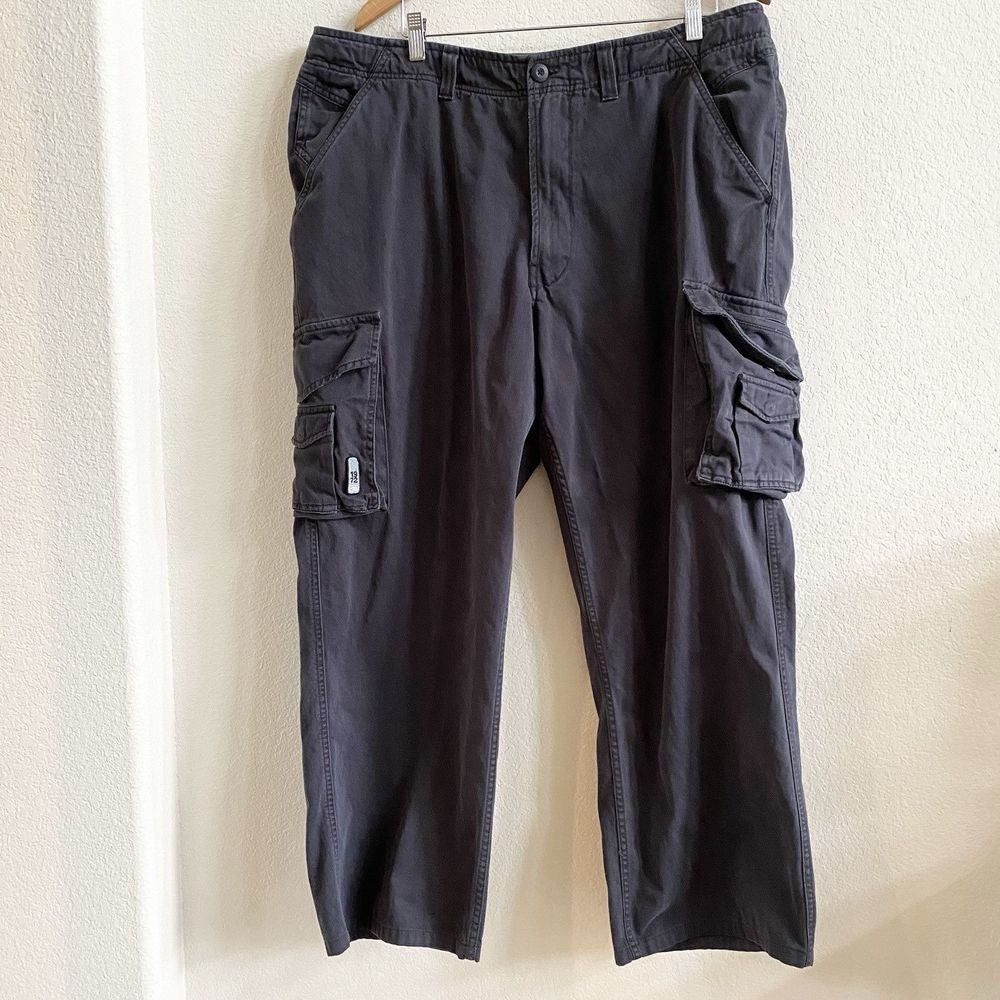 Ecko Unltd Mens Twill Cargo Pants Black Mens‎ Size 40 Inseam 30 90's Vintage